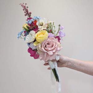 Coral bridesmaids bouquet sample